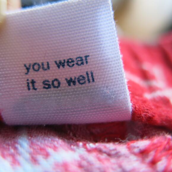 Old Navy Christmas Pajamas Size L Red Trees Candy Canes Drawstring Holiday - Picture 8 of 9